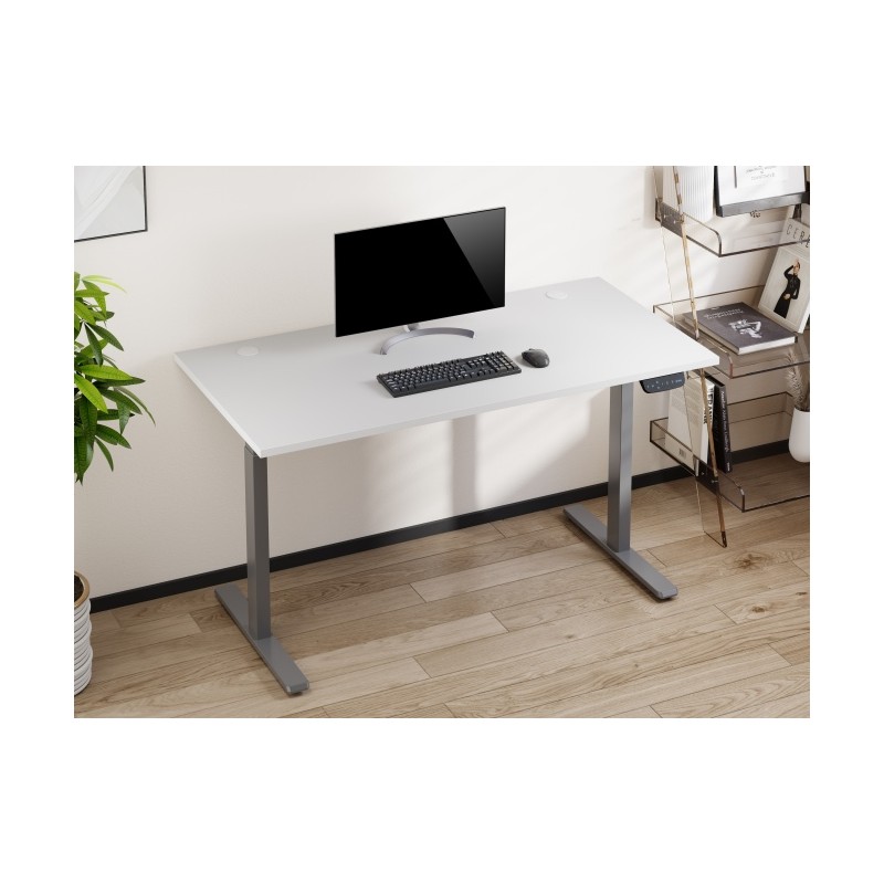 Reguliuojamo aukščio stalas Up Up Bjorn Pilkas, Stalviršis M Baltas