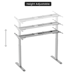 Reguliuojamo aukščio stalas Up Up Bjorn Pilkas, Stalviršis M Baltas