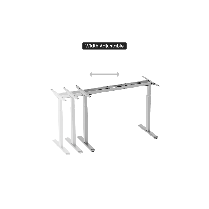 Reguliuojamo aukščio stalas Up Up Bjorn Pilkas, Stalviršis M Baltas