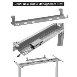 Reguliuojamo aukščio stalas Up Up Bjorn Pilkas, Stalviršis M Baltas