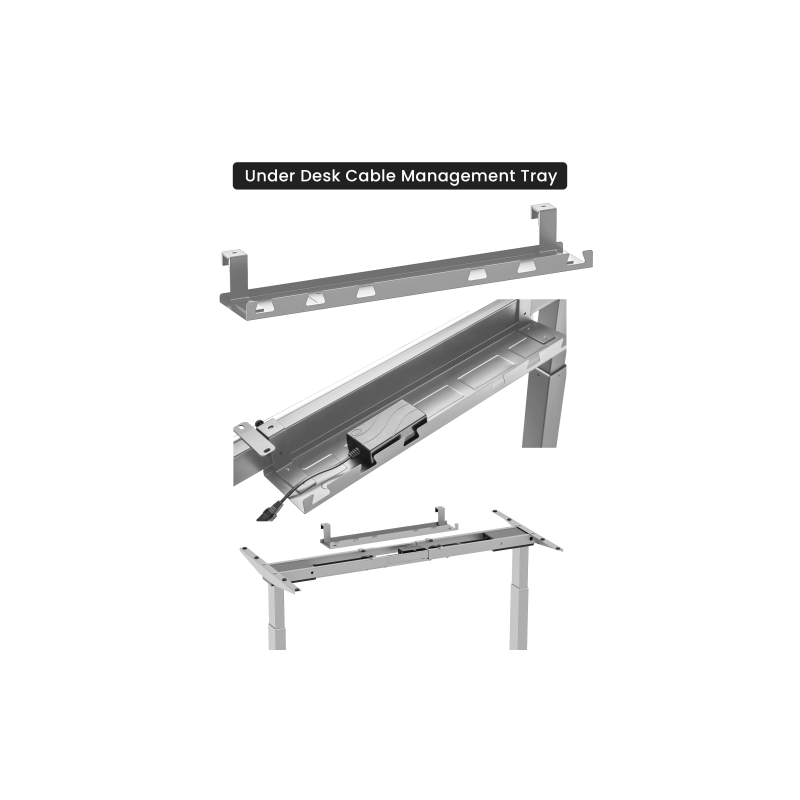 Reguliuojamo aukščio stalas Up Up Bjorn Pilkas, Stalviršis M Baltas