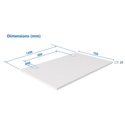 Reguliuojamo aukščio stalas Up Up Bjorn Pilkas, Stalviršis M Baltas