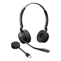 Jabra Engage 55 SE UC Stereo Belaidės ausinės, DECT, USB-C, Juoda