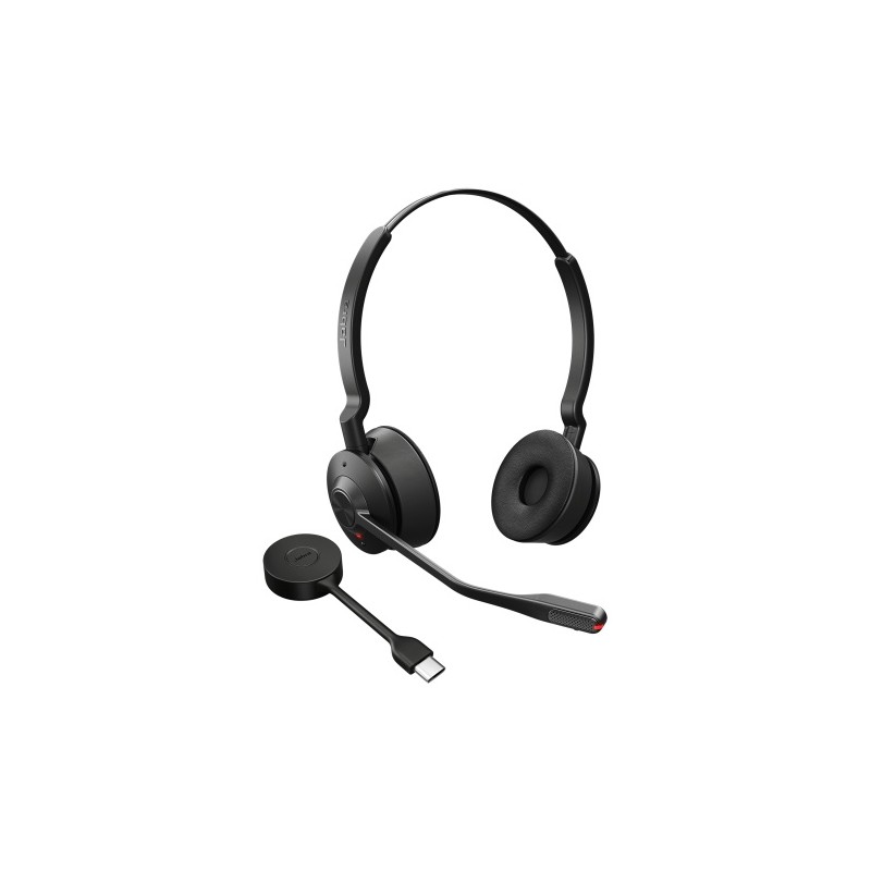 Jabra Engage 55 SE UC Stereo Belaidės ausinės, DECT, USB-C, Juoda