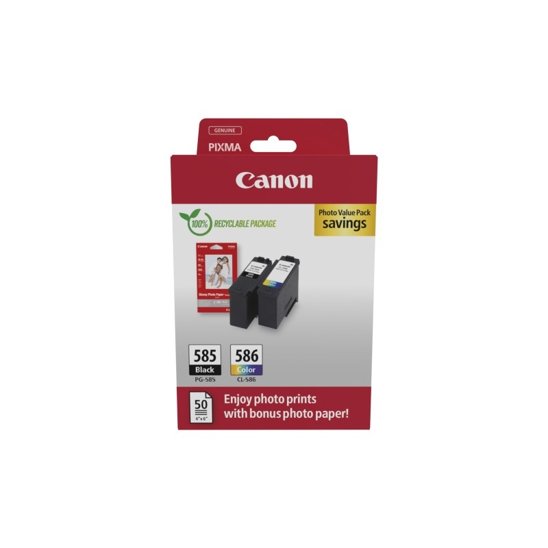 Canon PG-585/CL-586 (6205C004) Photo value pack Rašalinių kasečių komplektas, BK/CMY