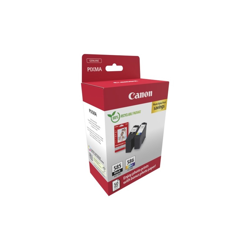 Canon PG-585/CL-586 (6205C004) Photo value pack Rašalinių kasečių komplektas, BK/CMY