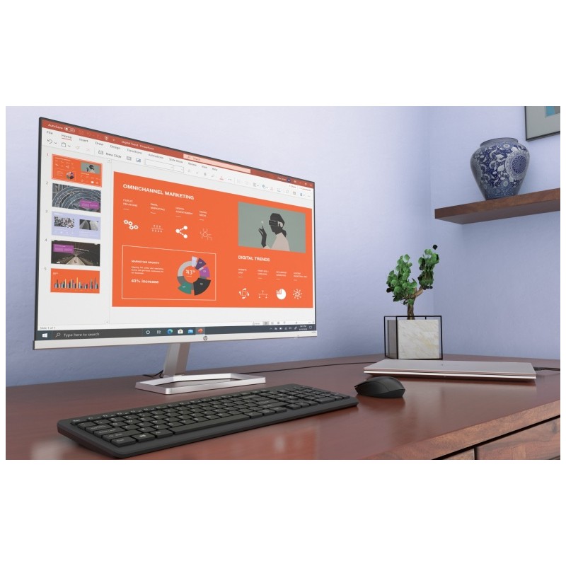 HP M27fq Monitorius 27'' IPS QHD 2560x1440, 5 ms, 300 cd/m2, 75 Hz, Silver/Black