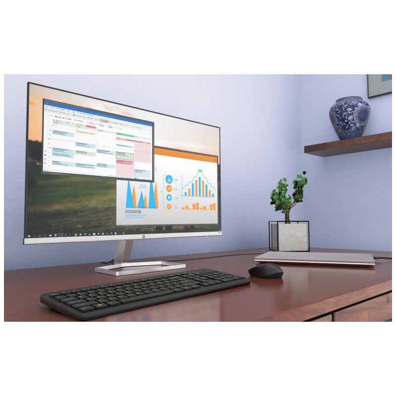 HP M27fq Monitorius 27'' IPS QHD 2560x1440, 5 ms, 300 cd/m2, 75 Hz, Silver/Black