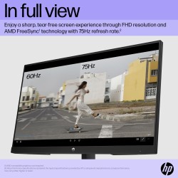 HP V24i G5 Monitorius 23.8'' IPS FHD 1920x1080, 5 ms, 250 cd/m2, 75 Hz, Juoda