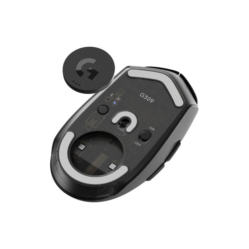 Logitech G309 LIGHTSPEED Belaidė žaidimų pelė, RF Wireless + Bluetooth, 2560 DPI, Juoda