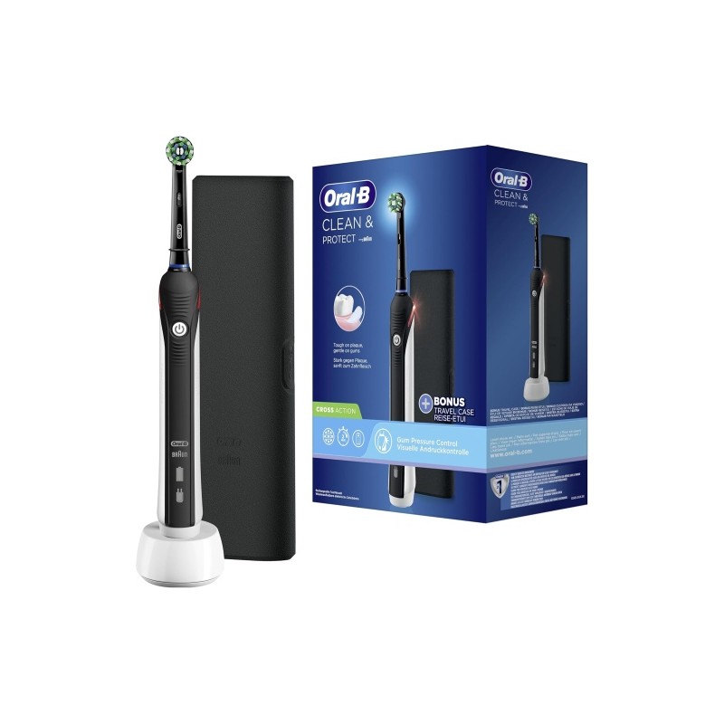 Oral-B Clean & Protect Elektrinis dantų šepetėlis, Juoda