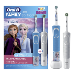 Oral-B Family Edition D100 Kids Frozen + Vitality Pro D103 Elektrinis dantų šepetėlis, Mėlyna, Balta