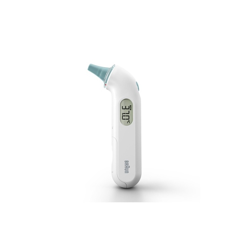 Braun ThermoScan 3 IRT 3030 Ausies Termometras, Sidabrinė/Balta