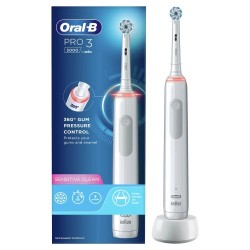 Oral-B Pro 3 3000 Sensitive Clean Elektrinis dantų šepetėlis, Balta