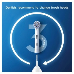 Oral-B Pro 3 3000 Sensitive Clean Elektrinis dantų šepetėlis, Balta