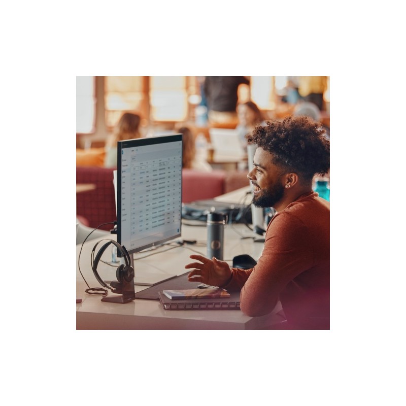 Poly Voyager Focus 2 MS Teams Belaidės ausinės, Bluetooth, USB-C/A Adapter, Juoda