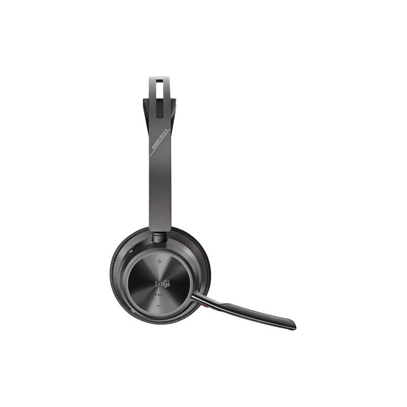 Poly Voyager Focus 2 MS Teams Belaidės ausinės, Bluetooth, USB-C/A Adapter, Juoda