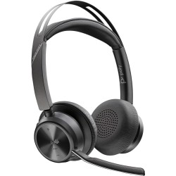 Poly Voyager Focus 2 MS Teams Belaidės ausinės, Bluetooth, USB-C/A Adapter, Juoda