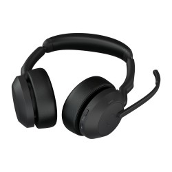 Jabra Evolve2 55 UC Stereo Link380a Belaidės ausinės, Bluetooth, USB-A, Juoda