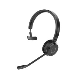 Jabra Evolve 65 TE UC Mono Link390a Belaidės ausinės, Bluetooth, USB-A, Charging Stand, Juoda