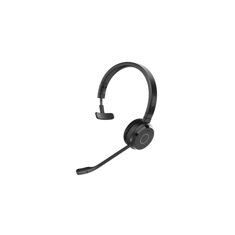 Jabra Evolve 65 TE UC Mono Link390a Belaidės ausinės, Bluetooth, USB-A, Charging Stand, Juoda