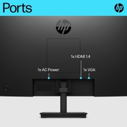 HP V24v G5 Monitorius 23.8'' VA FHD 1920x1080, 5 ms, 250 cd/m2, 75 Hz, Juoda