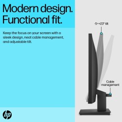 HP V24v G5 Monitorius 23.8'' VA FHD 1920x1080, 5 ms, 250 cd/m2, 75 Hz, Juoda