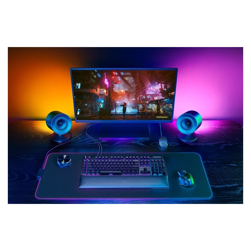 Razer Nommo V2 Pro Full range 2.1 PC Žaidimų garso kolonėlės, Juoda