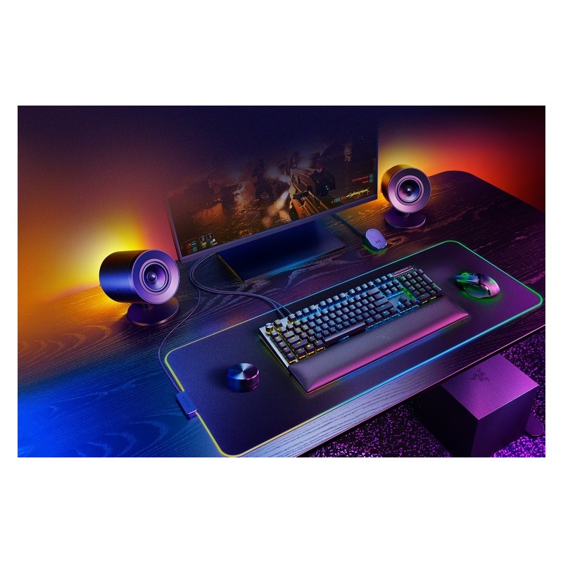 Razer Nommo V2 Pro Full range 2.1 PC Žaidimų garso kolonėlės, Juoda