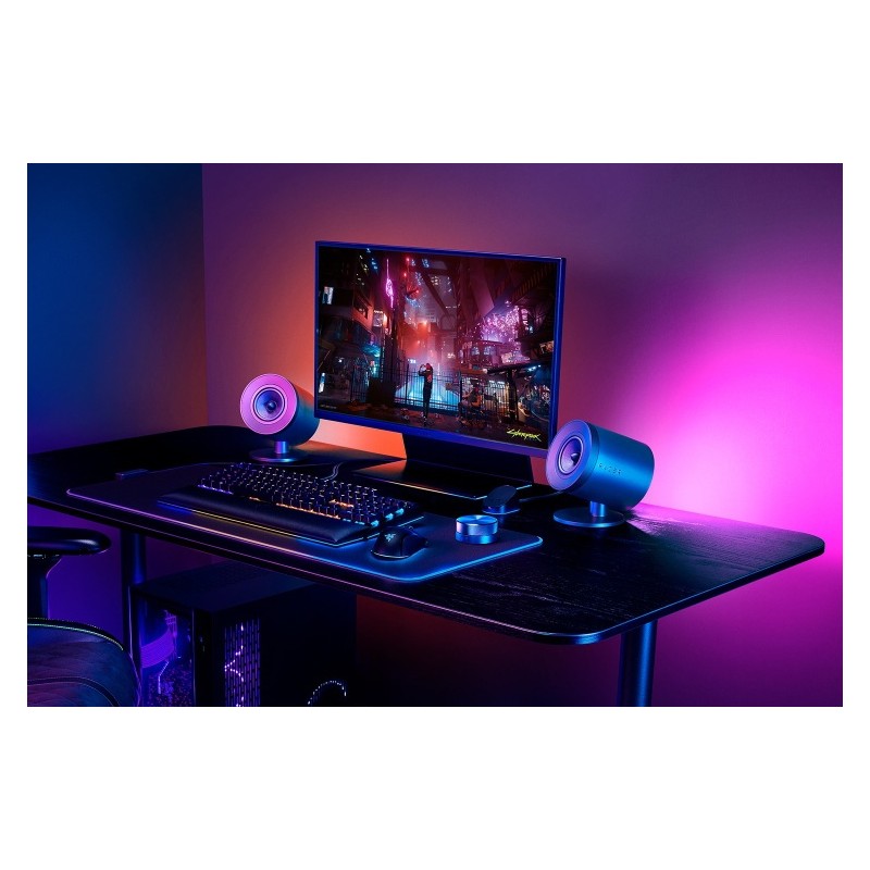 Razer Nommo V2 Pro Full range 2.1 PC Žaidimų garso kolonėlės, Juoda