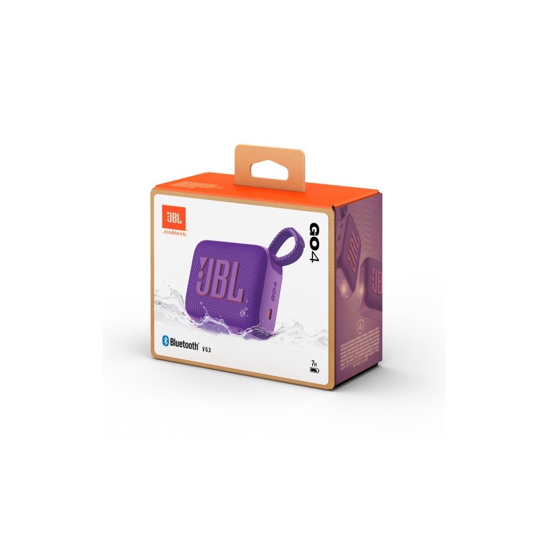 JBL Go 4 Nešiojama garso kolonėlė, Bluetooth, Violetinė