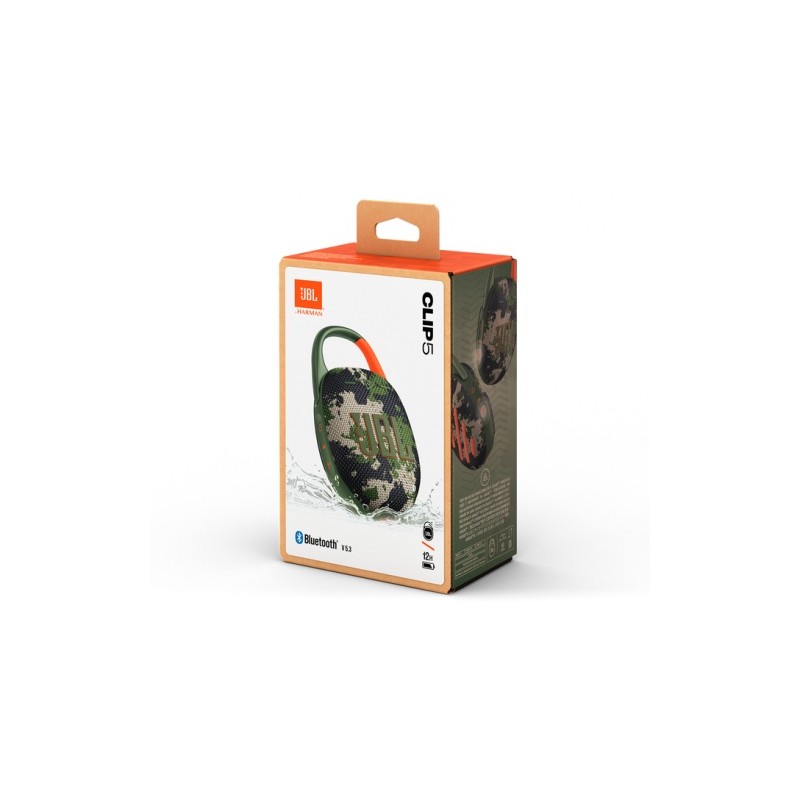 JBL Clip 5 Nešiojama garso kolonėlė, Bluetooth, Squad