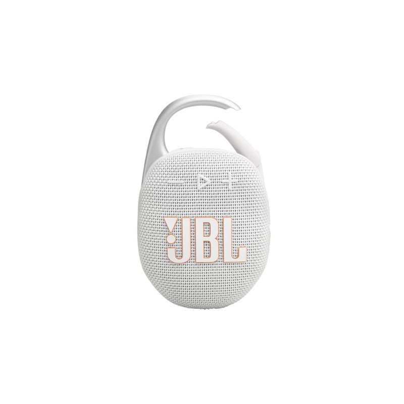 JBL Clip 5 Nešiojama garso kolonėlė, Bluetooth, Balta