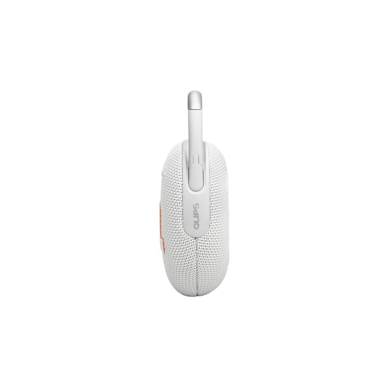 JBL Clip 5 Nešiojama garso kolonėlė, Bluetooth, Balta