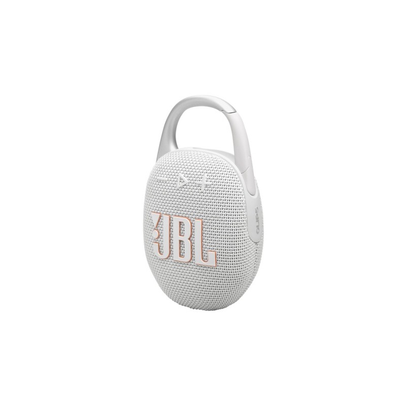 JBL Clip 5 Nešiojama garso kolonėlė, Bluetooth, Balta