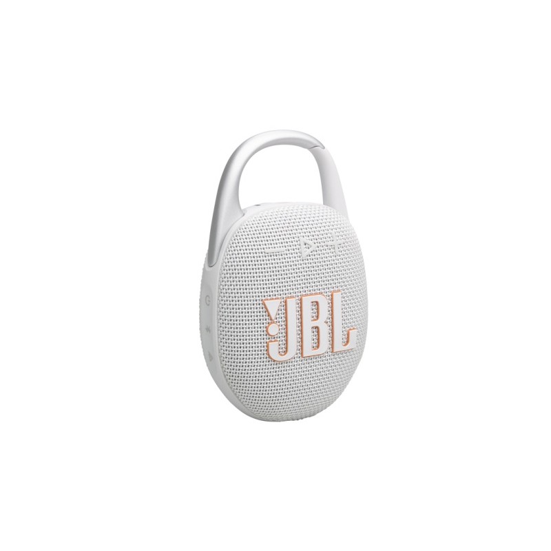 JBL Clip 5 Nešiojama garso kolonėlė, Bluetooth, Balta