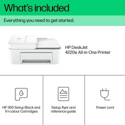 HP DeskJet 4220e All-in-One Spausdintuvas rašalinis spalvotas MFP A4 8.5 ppm USB Wi-Fi BT (SPEC)