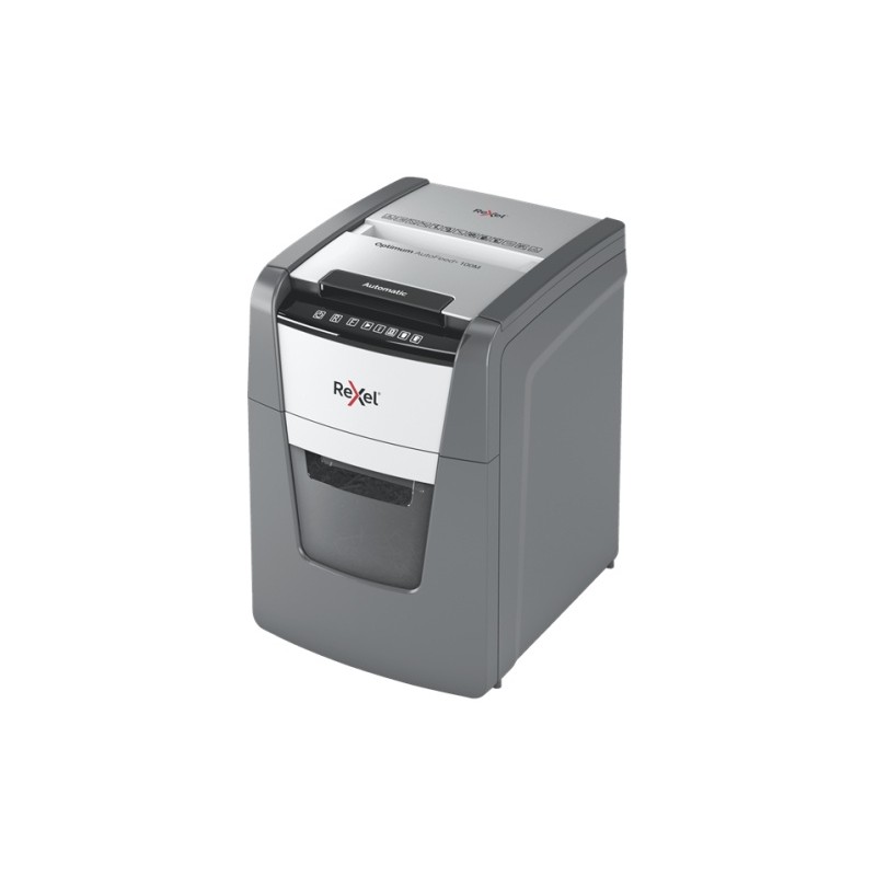 Rexel Optimum AutoFeed+ 100M Dokumentų naikiklis Micro-cut shredding 2x15mm P-5 34L 55dB (SPEC)