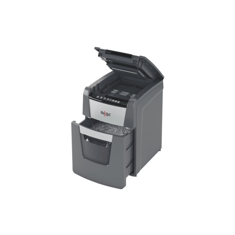 Rexel Optimum AutoFeed+ 100M Dokumentų naikiklis Micro-cut shredding 2x15mm P-5 34L 55dB (SPEC)