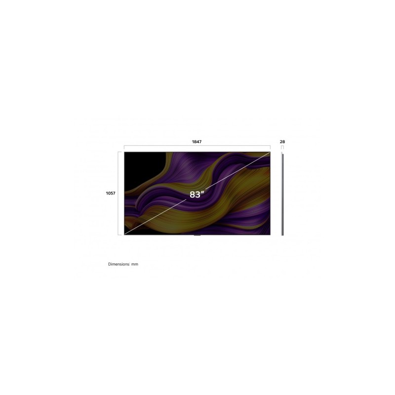 LG OLED83G51LW Televizorius 83'' 4K UHD 3840x2160, Smart TV, Juoda