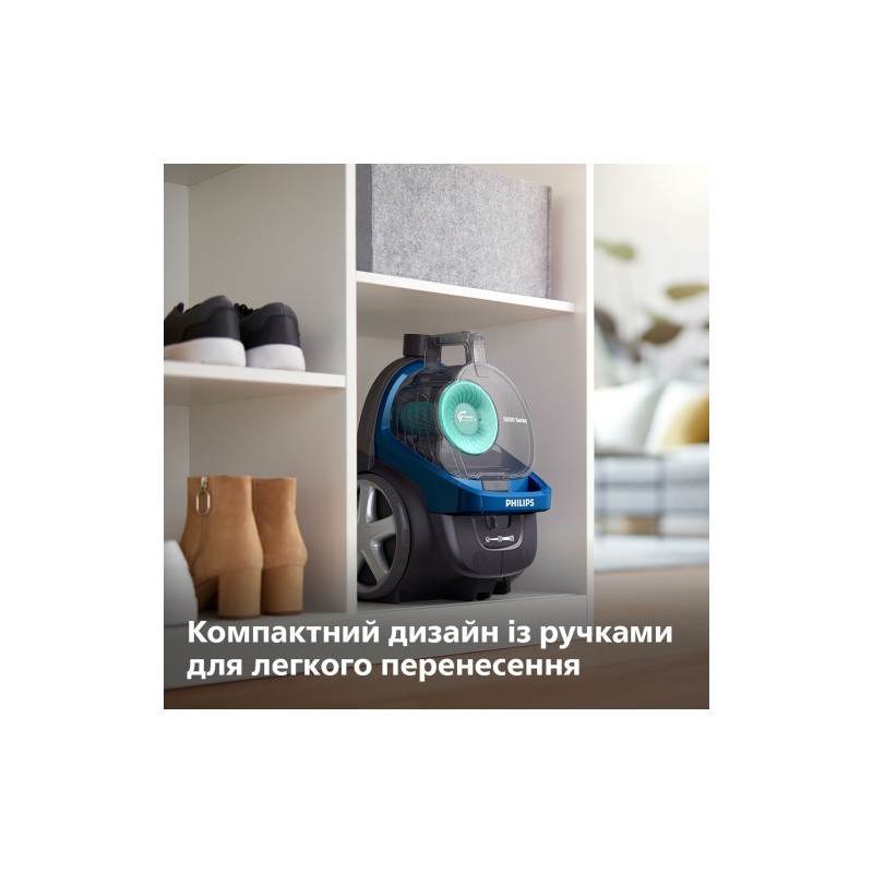 Philips 5000 Series FC9557/09 PowerCyclone 7 Dulkių siurblys, Juoda/Mėlyna