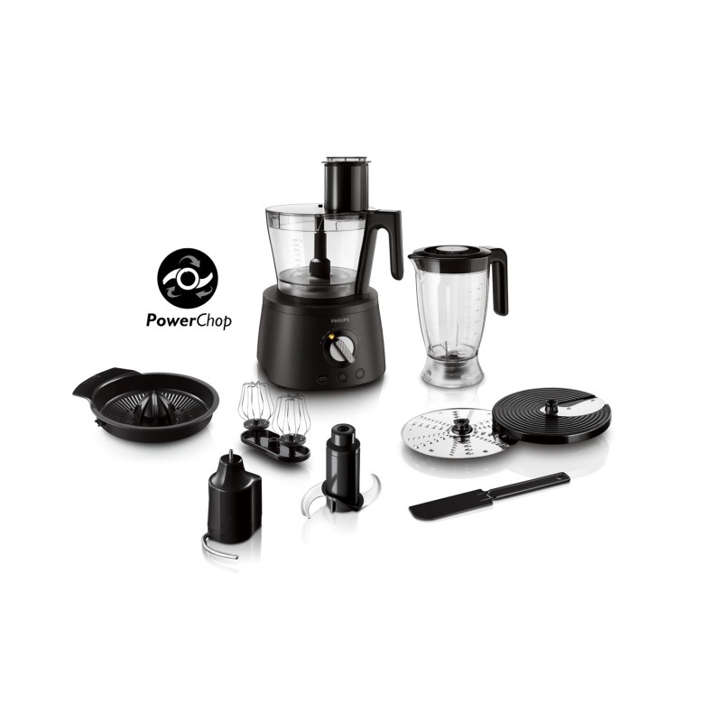 Philips 7000 Series HR7776/90 Virtuvinis kombainas, 3.4 L, 1300 W, Juoda