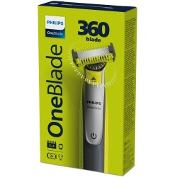 Philips OneBlade 360 QP2834/23 Veido ir kūno plaukų skustuvas / kirpimo mašinėlė, Grey/Lime