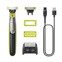 Philips OneBlade 360 QP2834/23 Veido ir kūno plaukų skustuvas / kirpimo mašinėlė, Grey/Lime