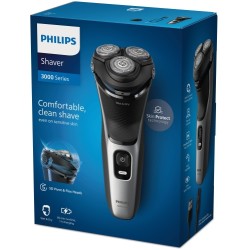 Philips 3000 Series S3143/00 Wet & Dry Barzdaskutė, Black/Silver