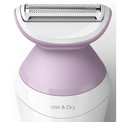 Philips Lady Shaver 6000 Series BRL136/00 Wet & Dry Belaidis skustuvas, White/Lilac