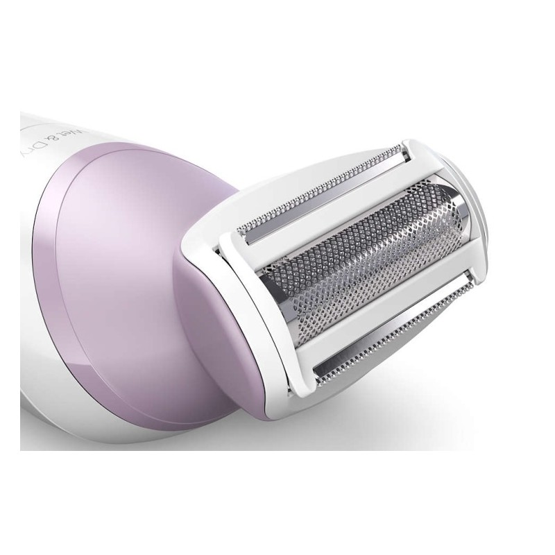 Philips Lady Shaver 6000 Series BRL136/00 Wet & Dry Belaidis skustuvas, White/Lilac