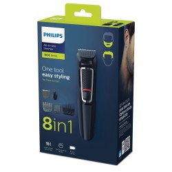 Philips Multigroom 3000 Series MG3730/15, 8-in-1 Plaukų kirpimo mašinėlė, Juoda