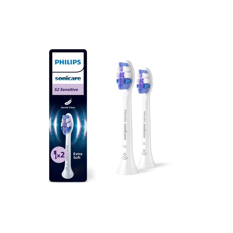 Philips Sonicare S2 Sensitive HX6052/87 Sonic Dantų šepetėlio galvutės, Balta