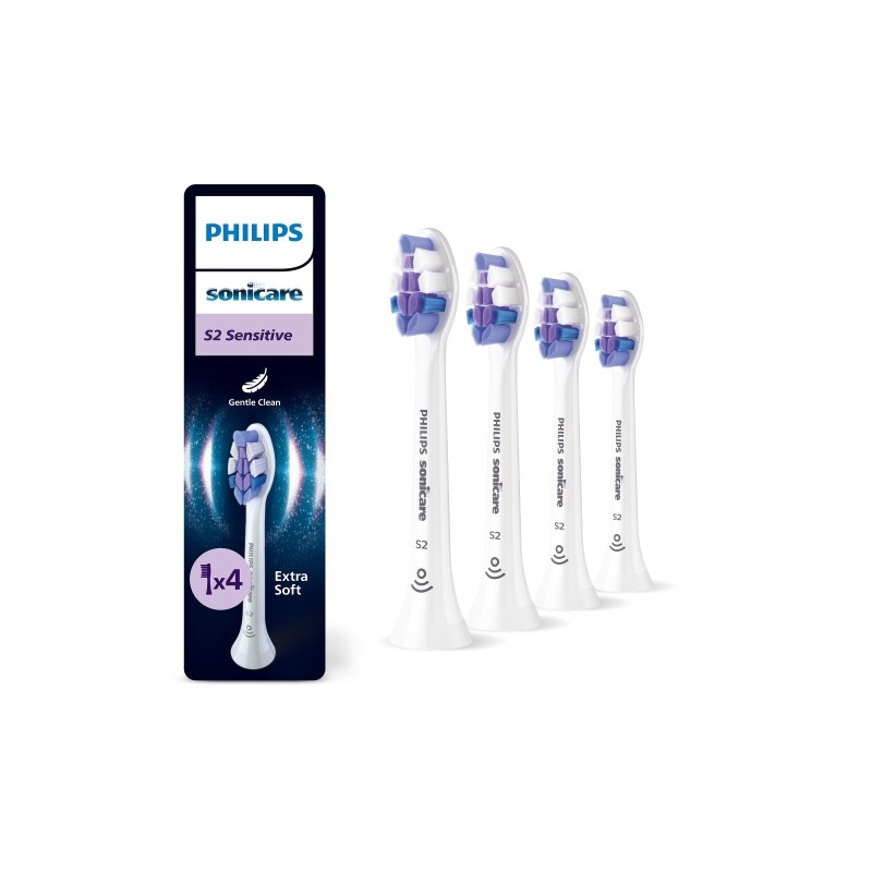Philips Sonicare S2 Sensitive HX6054/87 Sonic Dantų šepetėlio galvutės, Balta